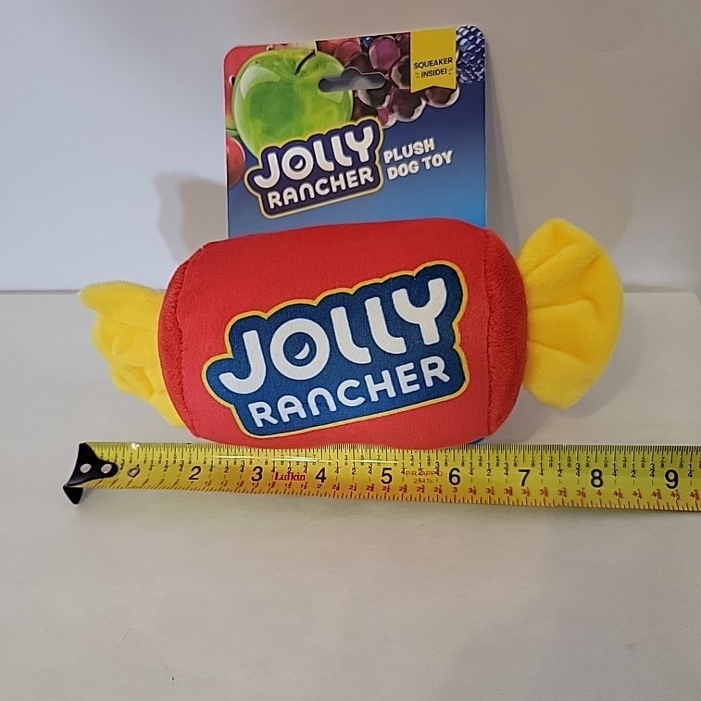 Jolly Ranchers Plush  Dog Toy *SQUEAKER INSIDE*  (Red) New